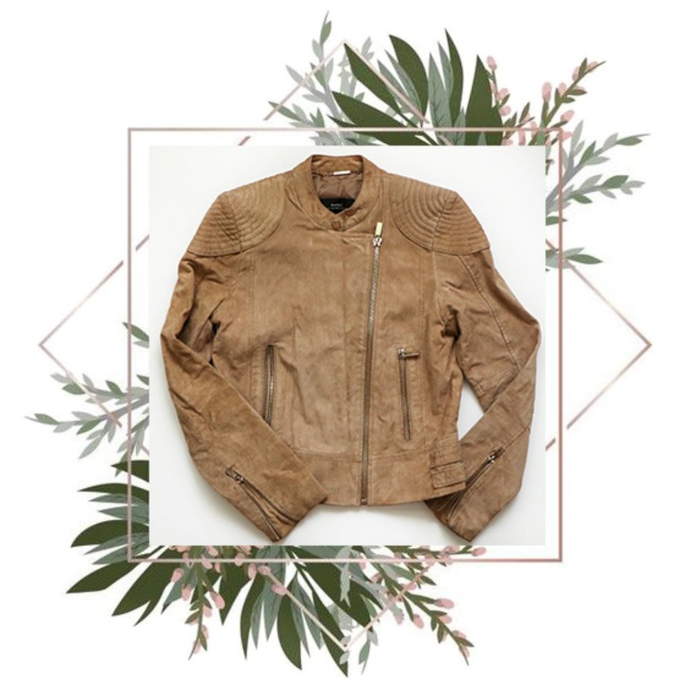 𝙇𝘼𝙎𝙏 𝘾𝙃𝘼𝙉𝘾𝙀!! MANGO | Suede biker jacket